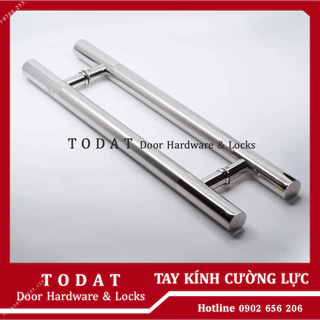 Tay nắm inox 304 cửa kính cường lực dài 60cm (tim 40cm)