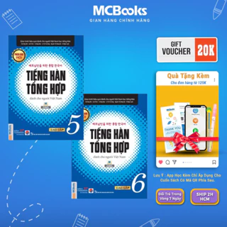 Sách - Combo Tiếng Hàn Tổng Hợp Dành Cho Người Việt Nam cao cấp 5 và 6 bài học (đen trắng ) Mcbooks