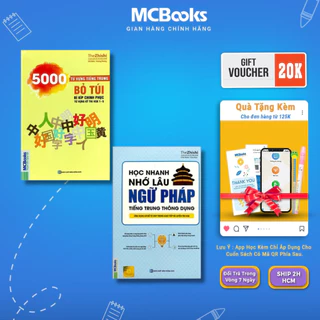 Sách - Combo 2 Cuốn Học Nhanh Nhớ Lâu Ngữ Pháp Tiếng Trung Thông Dụng + 5000 Từ Vựng Tiếng Trung Mcbooks