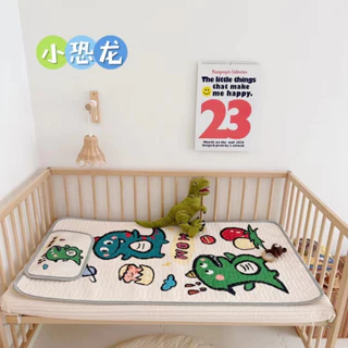 Chiếu Điều Hoà Cao Su Non Kèm Gối Cho Bé In Hình 4D KT 60x120cm (Nặng 350gam)