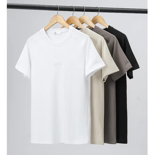 Áo thun nam HAFOS ROOKEE cổ tròn in nổi 8 màu vải Cotton cao cấp , A phông nam chuẩn form Menswear