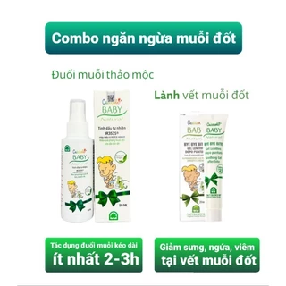 Combo xịt ngừa muỗi đốt và gel bôi lành vết muỗi đốt an toàn cho trẻ sơ sinh