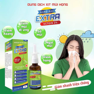 Dung dịch xịt mũi họng nano bạc Extra Ection 2% hỗ trợ làm giảm ngứa mũi, viêm mũi dị ứng,duy trì độ ẩm tự nhiên cho mũi