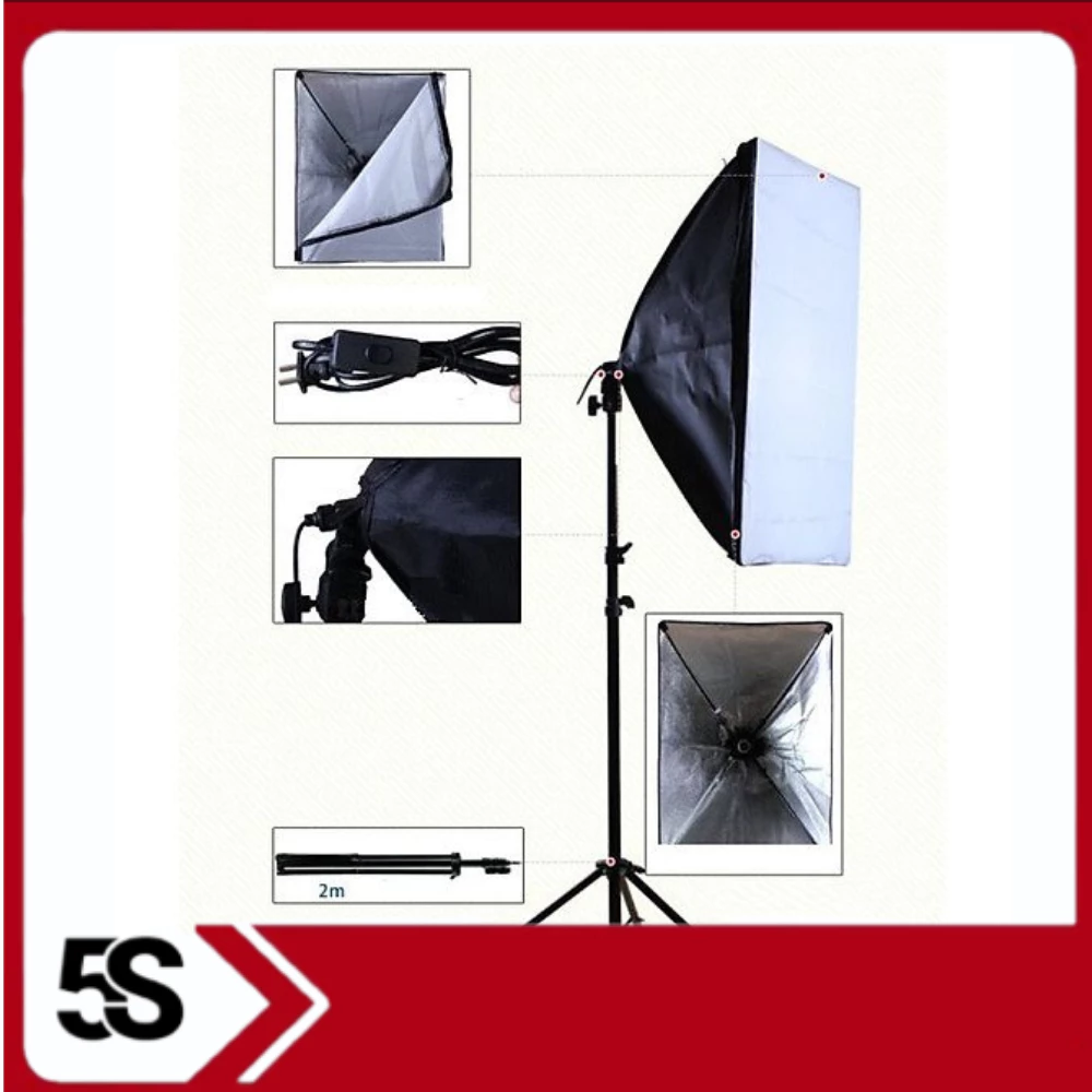 Bộ Đèn Softbox Chụp Ảnh Studio, Bộ Softbox Đầy Đủ, Thiết Bị Ánh Sáng Chụp Ảnh Livestream Chuyên Nghiệp