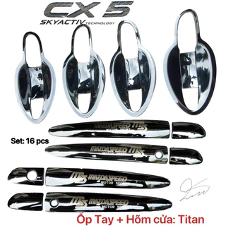 Ốp Tay Hõm chén cửa Mazda CX5 2015 - 2024 Titan phụ kiện trang trí chống xước 2018 2016 207 2019 2020 2021 2022 2023