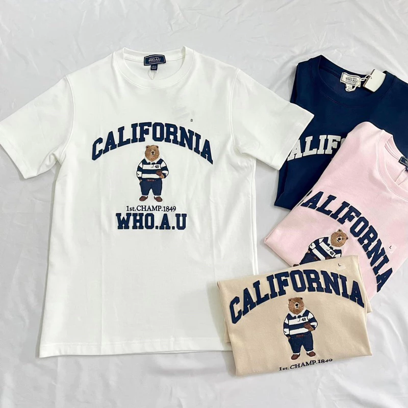 Áo Thun Unisex Bear Cali - Chất Cotton Dày Dặn