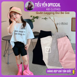 Combo 4 quần legging cho bé gái chất thun cotton cho bé từ 8 - 19kg (1 - 5 tuổi) Q060 | Tiểu Yến Kid