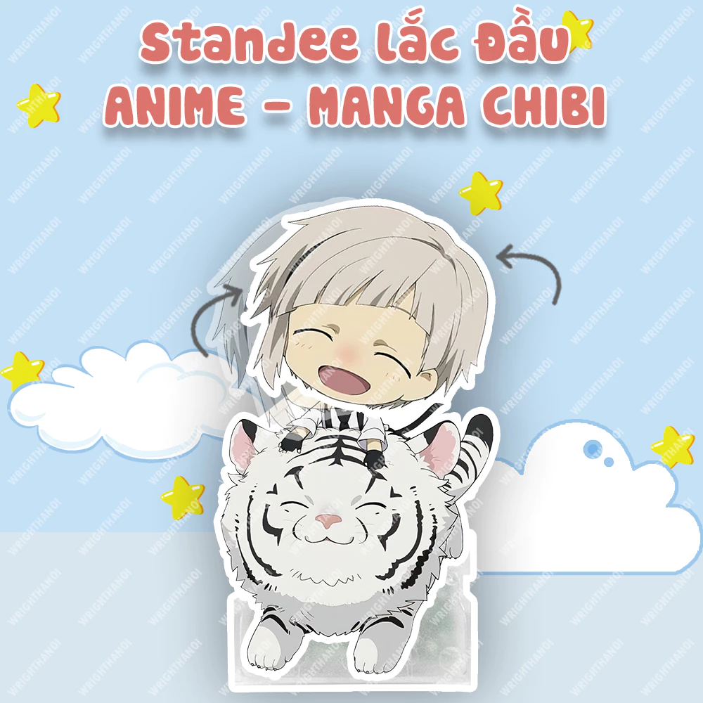 Standee Lắc Đầu Bungo Stray Dogs Atsushi Dazai Naomi Anime Manga Nhật Bản Chibi Cute