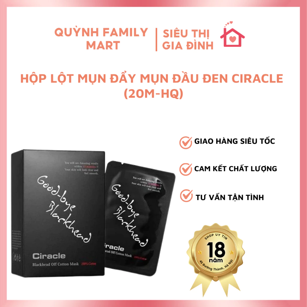 Hộp lột mụn đẩy mụn đầu đen Ciracle (20m-HQ)