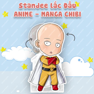 Standee Lắc Đầu One Punch Man Saitama Genos Sonic Garou Anime Manga Nhật Bản Chibi Cute