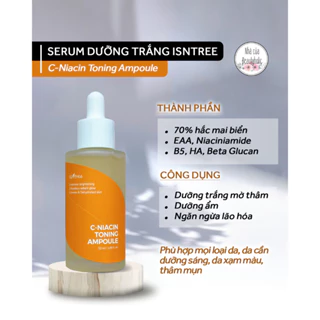 Serum dưỡng trắng mờ thâm ISNTREE C NIACIN TONING AMPOULE