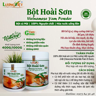 Bột Hoài Sơn Củ mài Lương Việt ăn liền nguyên chất 100% ăn kiêng, tiểu đường, thực dưỡng - LƯƠNG VIỆT Official Store