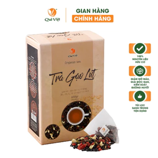 [MÃ GIẢM 25K còn 159K/hộp] Trà gạo lứt Quê Việt - Hộp 600g 20 Túi lọc