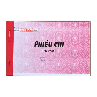 PHIẾU THU/CHI 3 LIÊN 150 TỜ (LỐC 5 QUYỂN)