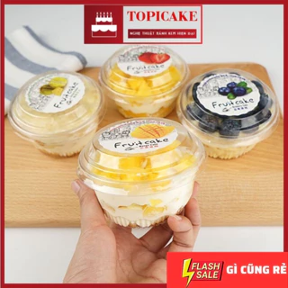 Hộp nhựa PET tròn 10x6x7.5cm (10 chiếc) đựng Panna Cotta, Tiramisu, Mousse, Pudding XY581