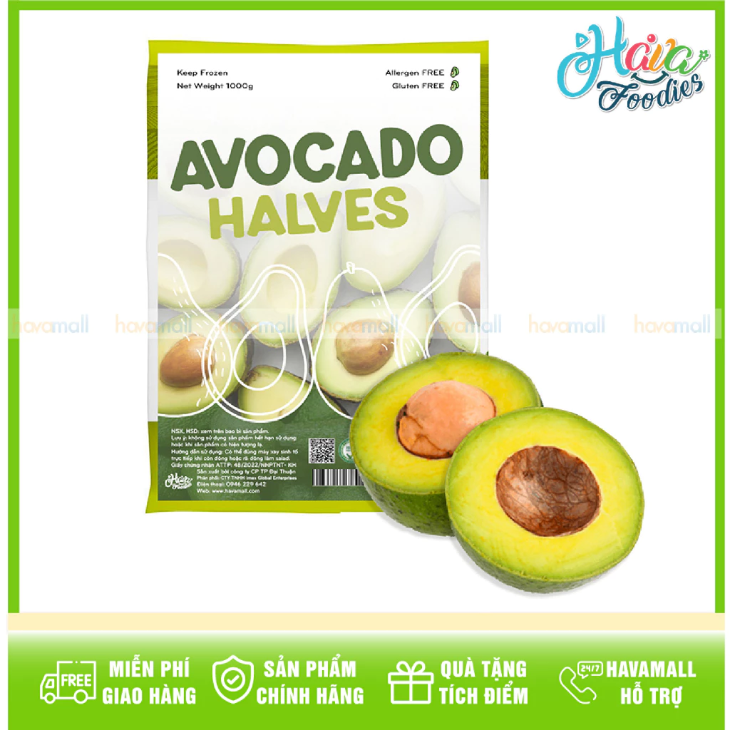 [CHỈ GIAO HỎA TỐC HCM] Bơ Loại 1 Cao Cấp Đông Lạnh 1kg – Frozen Avocado