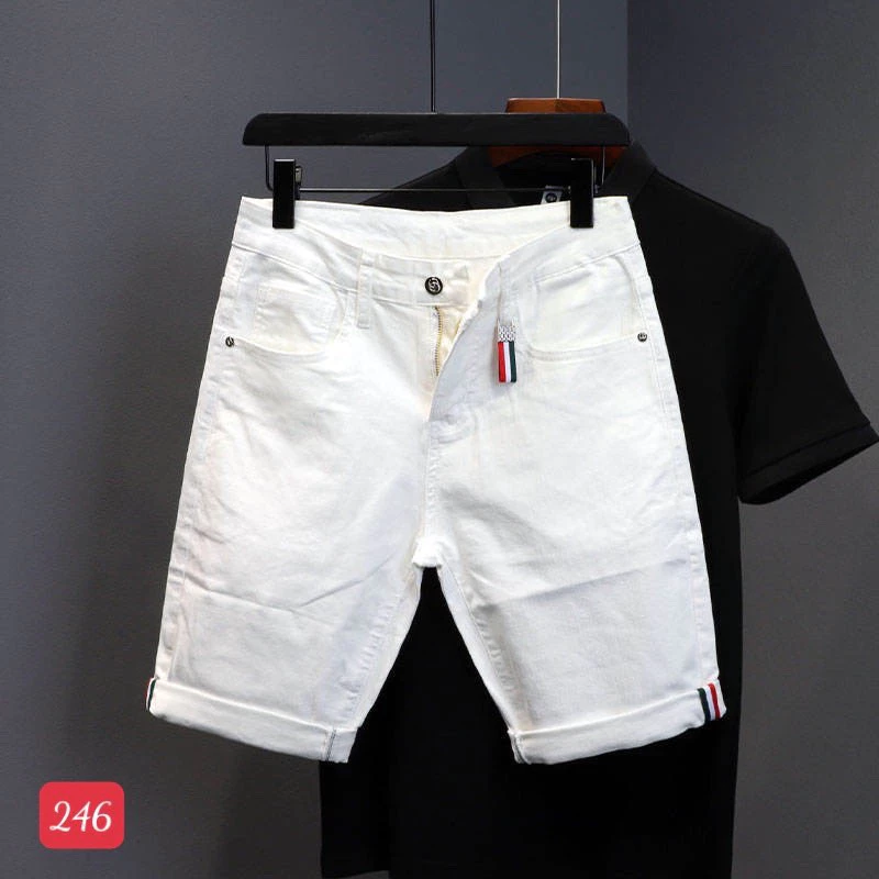 Quần short jean nam co giãn, quần bò lửng nam rách nhiều màu thời trang Bi shop ms219