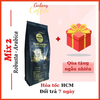 Cà Phê Rang Xay Mix 2 Hạt Robusta Arabica Galaxy Coffee Cafe Nguyên Chất Gu Vừa Vị Đắng Đậm Thơm Nồng Nàn Gói 500gr