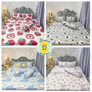 BỘ GA GỐI COTTON POLY 4 MÓN ĐỦ KÍCH THƯỚC ( 1 GA + 2 VỎ GỐI NẰM + 1 VỎ GỐI ÔM)