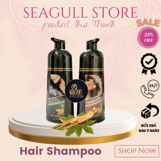 Dầu gội phủ bạc đen (nâu) tóc sin hair thảo dược ăn bạc 100% SEAGULL STORE