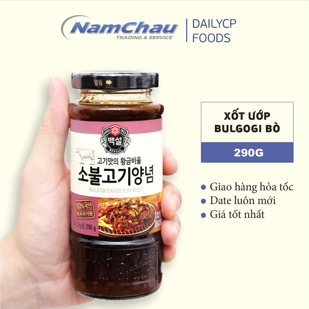 Sốt ướp thịt nướng Hàn Quốc vị Bò Bulgogi CJ Beksul 290g - Nhập khẩu từ Hàn Quốc