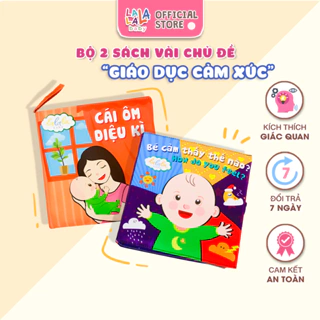 Bộ 2 sách vải Lalala Baby Giáo dục cảm xúc, Bé cảm thấy thế nào và Cái ôm diệu kỳ phát triển toàn diện