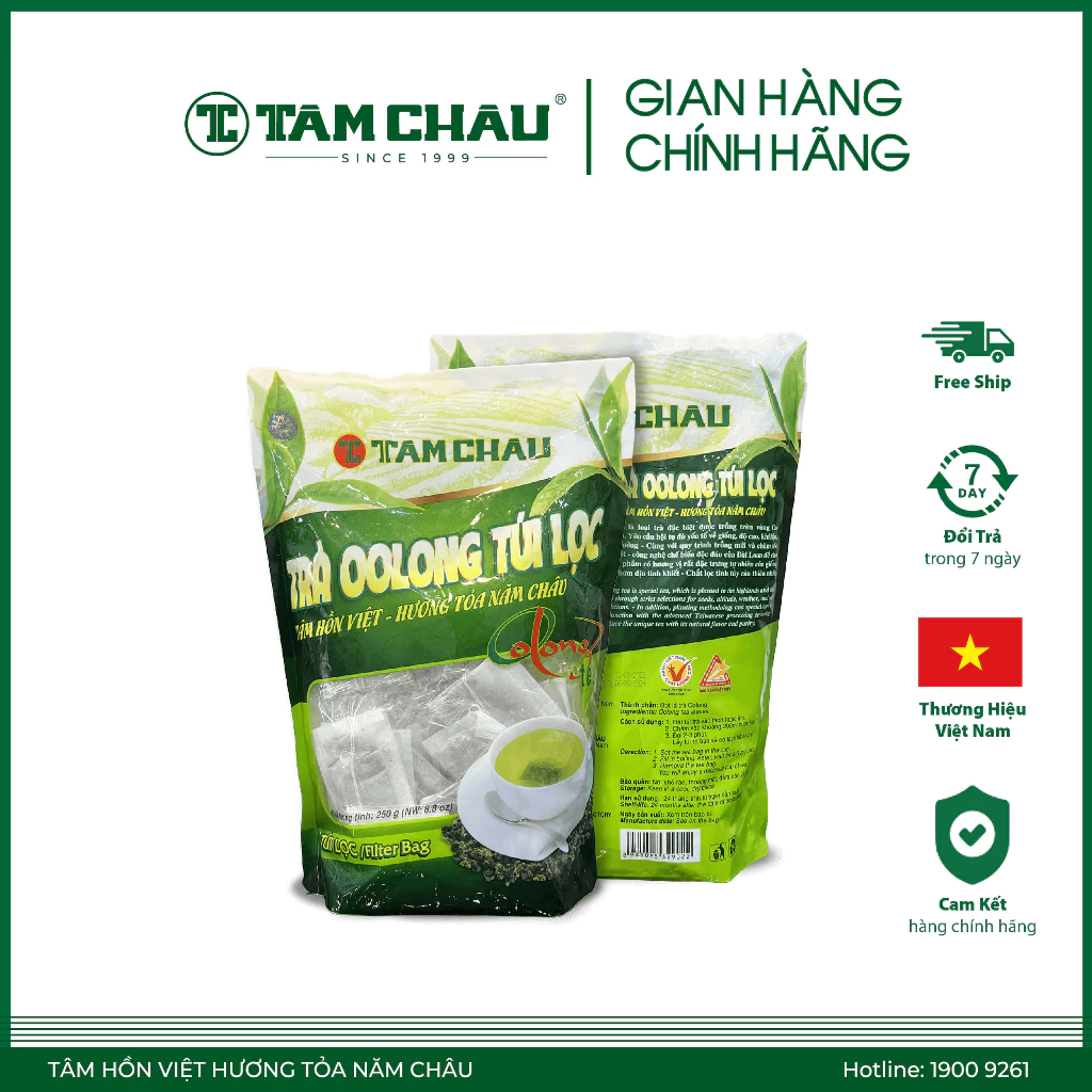 [TÂM CHÂU] Trà Oolong, Olong Túi Lọc Cao Cấp 250gr