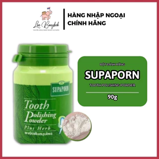 Bột Đánh Răng Supaporn Tooth Polishing Powder Thái Lan Chiết Xuất Thảo Mộc Trắng Răng Thơm Miệng 90g