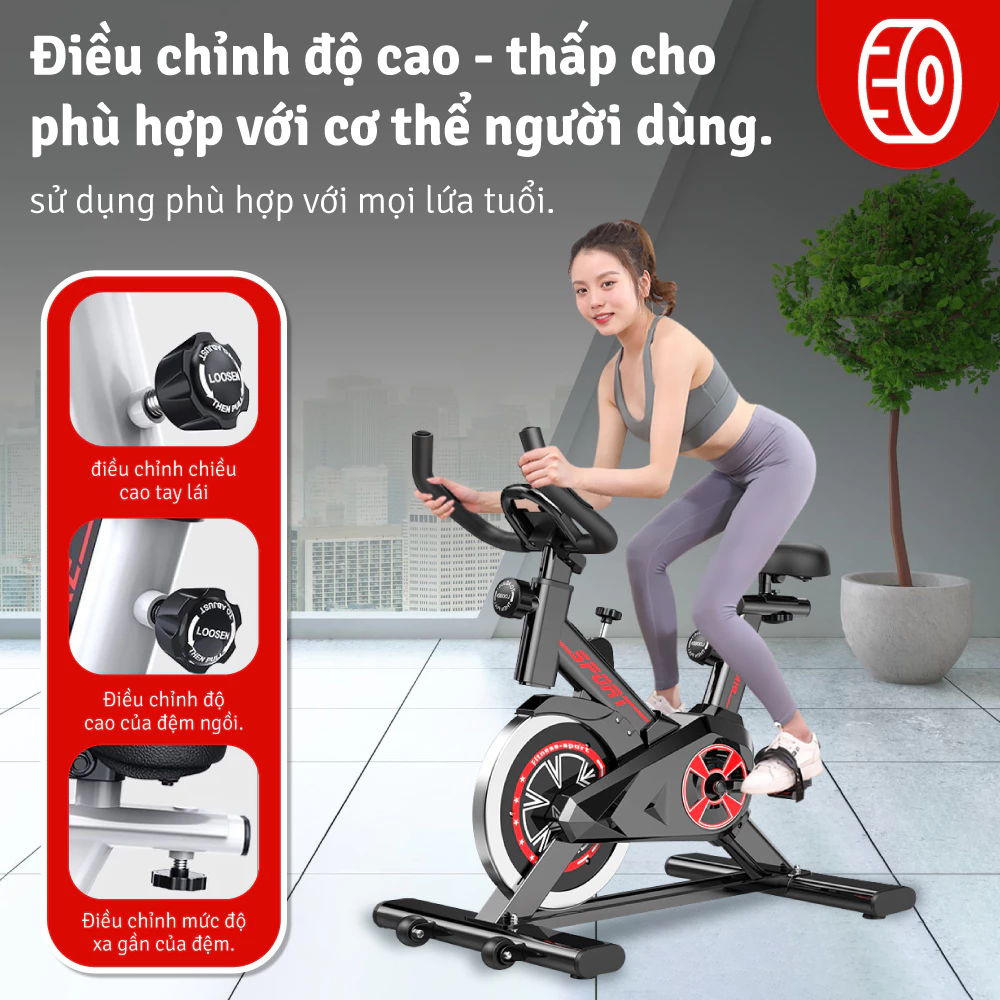 CT (ALL ELITE) BG-(Đọc Kỹ Nội Dung)Xe đạp tập thể dục tại nhà Elite cao cấp cảm biến nhịp tim hàng