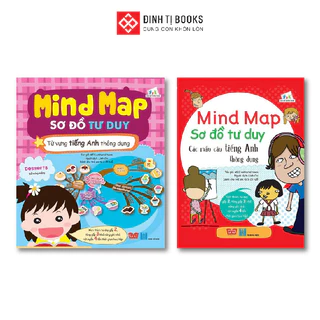 Sách - Mind Map - Sơ đồ tư duy giúp trẻ học tiếng Anh - Từ vựng và các mẫu câu thông dụng - Đinh Tị Books