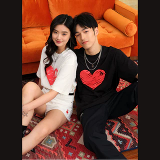 [AUTH] Áo Thun MLB Chính Hãng Nam Nữ Couple, MLB LOVE T-Shirt, Áo Thun Hàn Quốc Dáng Rộng Ngắn Tay Mùa Hè