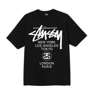 [CHÍNH HÃNG] Áo Thun STUSSY -  STUSSY WORLD TOUR - BLACK