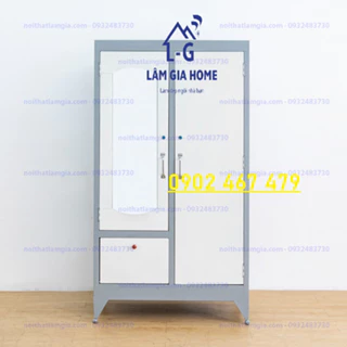 Tủ sắt quần áo giá rẻ _1m6x90_new freeship hcm