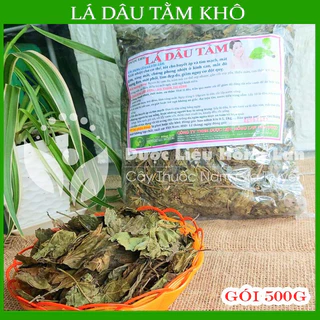 Thảo dược LÁ DÂU TẰM khô sạch đóng gói 500gram - congtyduoclieuhonglan