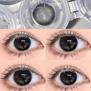 Lens LUNA EYES -Kính áp tròng 105 BLACK giãn vừa cận từ 0-6 độ JOLLY STORE