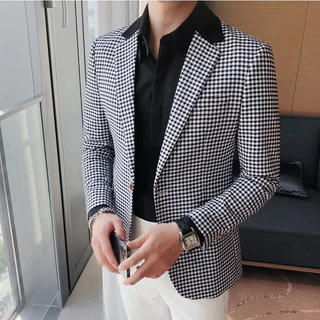 Vest nam áo vets nam chất liệu Polyester được làm từ chất vải Caro Dày dặn trẻ trung phong cách lịch lãm H68