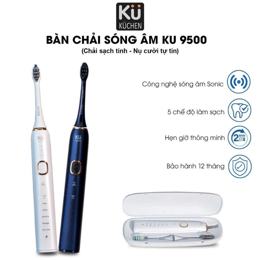 Bàn chải đánh răng Sóng âm KU DIAMOND CLEAN 9500