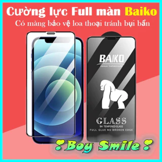 Cường lực Full màn BAIKO cho Iphone X / xs / 11 pro Xr / 11 Xsm / 11 pro max Chống bụi màng loa