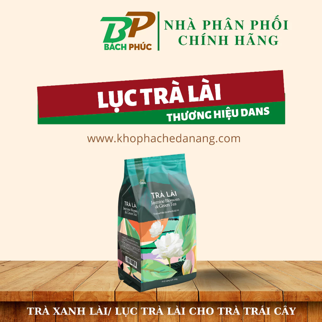 Lục Trà Lài DANS 500g - Trà xanh nhài DANS - Nguyên liệu pha chế trà trái cây