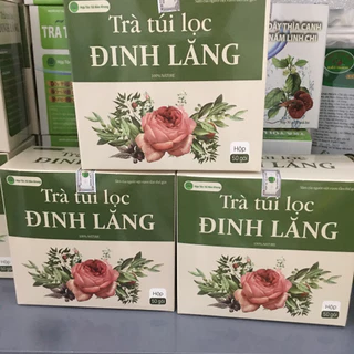 Trà đinh lăng túi lọc [Hộp 40túi], trà an thần, hoạt huyết dưỡng não, thiếu máu, hoa mắt, chóng mặt