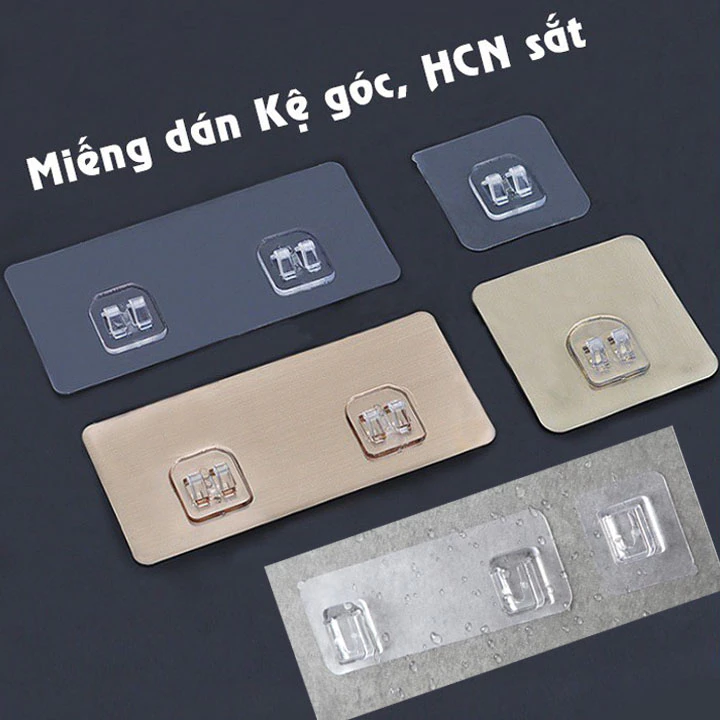 SET 5 Miếng Dán Tường Kệ Góc, Miếng Dán Thay Thế Kệ Hình Chữ Nhật Kệ Góc Nhà Tắm (Được Chọn Mẫu)