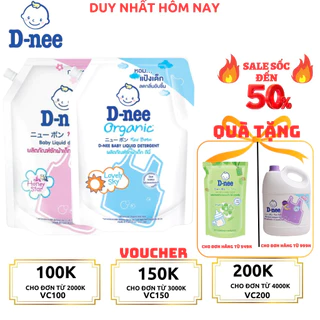 ComBo 2 Túi Nước giặt quần áo em bé Dnee túi 1400ml- Chính hãng Công ty Đại Thịnh