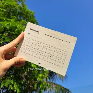 [Ươm] Habit Tracker Notepad - Theo dõi thói quen checklist monthly - Handmade từ giấy nảy mầm hạt giống hoa lá thơm