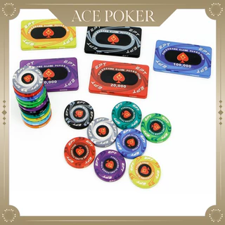 Chip Poker có số, phỉnh EPT European Poker Tour cao cấp. Set chip Poker Ceramic gốm cao cấp.