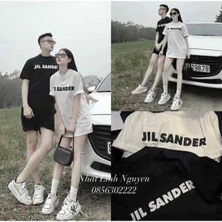 áo phông tay lỡ nam nữ unisex jiL sander