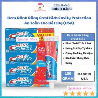 Kem Đánh Răng Crest Kids Cavity Protection An Toàn Cho Bé 130g (USA)
