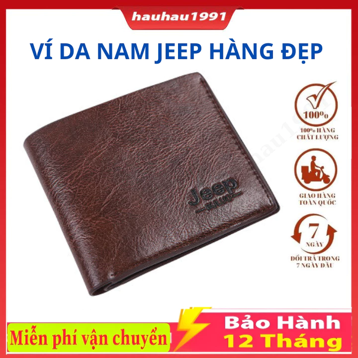 Ví nam Jeep cao cấp, nhỏ gọn sang trọng, Hàng đẹp giá rẻ