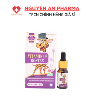 Bổ sung vitamin D3 K2MK7 hỗ trợ phát triển chiều cao, chắc khỏe xương, tránh nguy cơ thấp còi cho trẻ- 10ml (Vitamin d3)