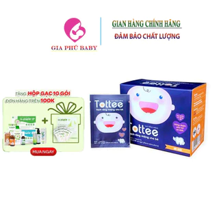 Gạc Rơ Lưỡi Tottee Làm Sạch Và Ngăn Ngừa Các Vấn Đề Răng Miệng Cho Bé Hộp 30 Gói