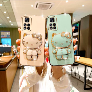 Ốp lưng Xiaomi Redmi Note 12S Note 12 Pro Note 10 /Note 10S Xiaomi Redmi Note 11 /Note 11 S giá đỡ Kitty kèm gương